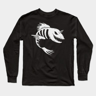 Fish Skeleton Long Sleeve T-Shirt